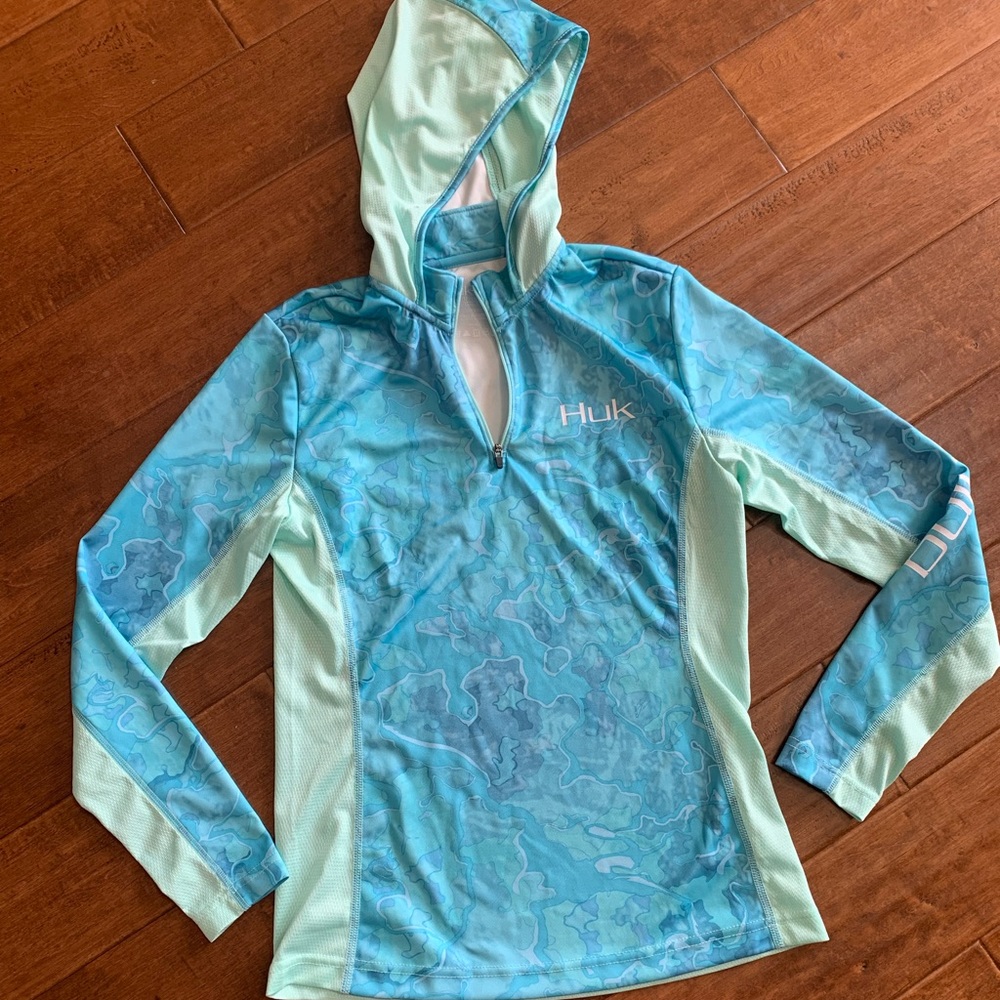 Huk 1/4 Zip Hooded Fishing Shirt